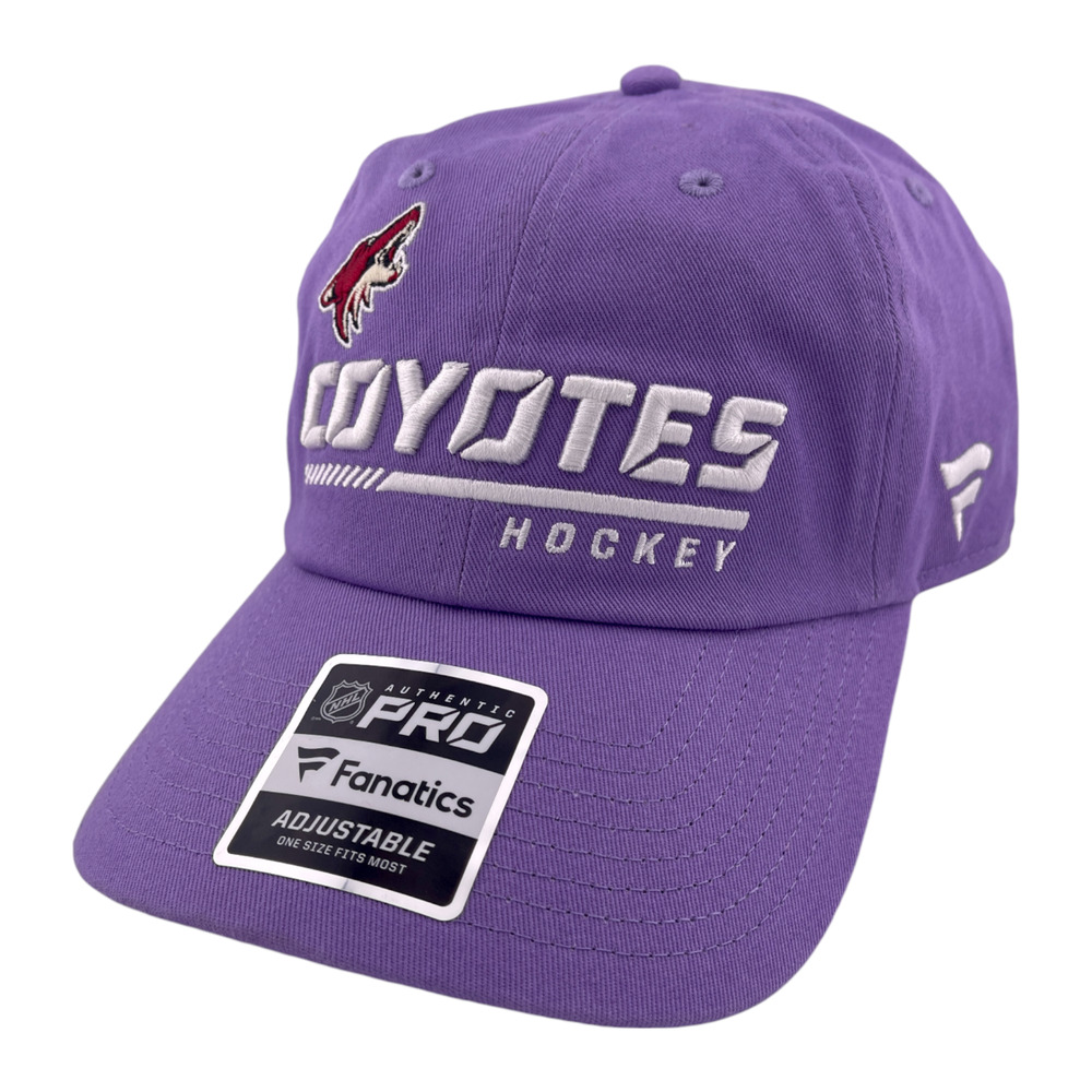 Fanatics‎ Arizona Coyotes NHL Pro Hockey Fights Cancer Adjustable Dad Hat Cap